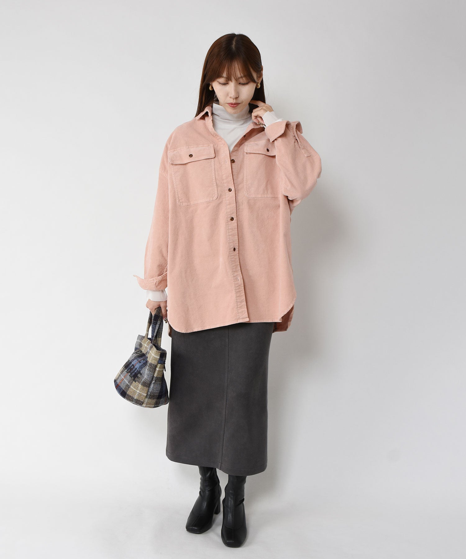 Healthy DENIM｜ヘルシーデニム｜Almond｜コーデュロイオーバーシャツ